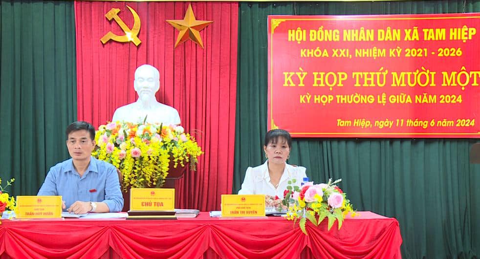 HĐND xã Tam Hiệp khóa XXI, nhiệm kỳ 2021-2026 tổ chức Kỳ họp thường lệ giữa năm 2024