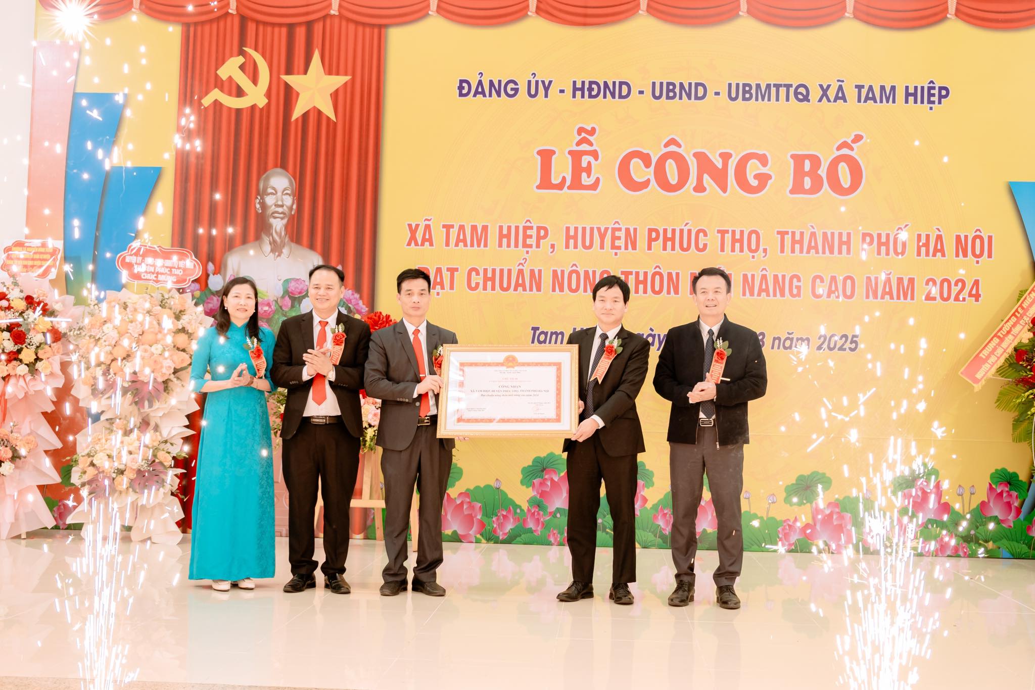 Lễ công bố và đón nhận danh hiệu “Xã Tam Hiệp đạt chuẩn Nông thôn mới nâng cao năm 2024”