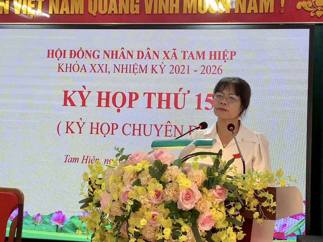 Hội đồng nhân dân xã Tam Hiệp tổ chức Kỳ họp thứ 15 (kì họp chuyên đề ) khóa XXI nhiệm kỳ 2021 – 2026