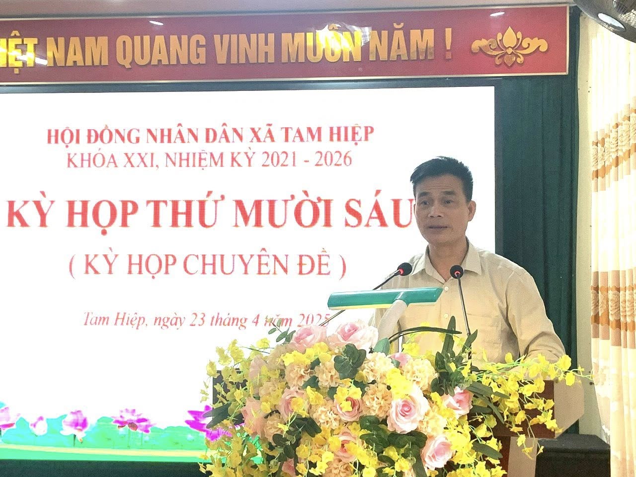 HĐND xã Tam Hiệp khoá XXI, nhiệm kỳ 2021-2026 tổ chức Kỳ họp thứ 16( Kỳ họp chuyên đề)